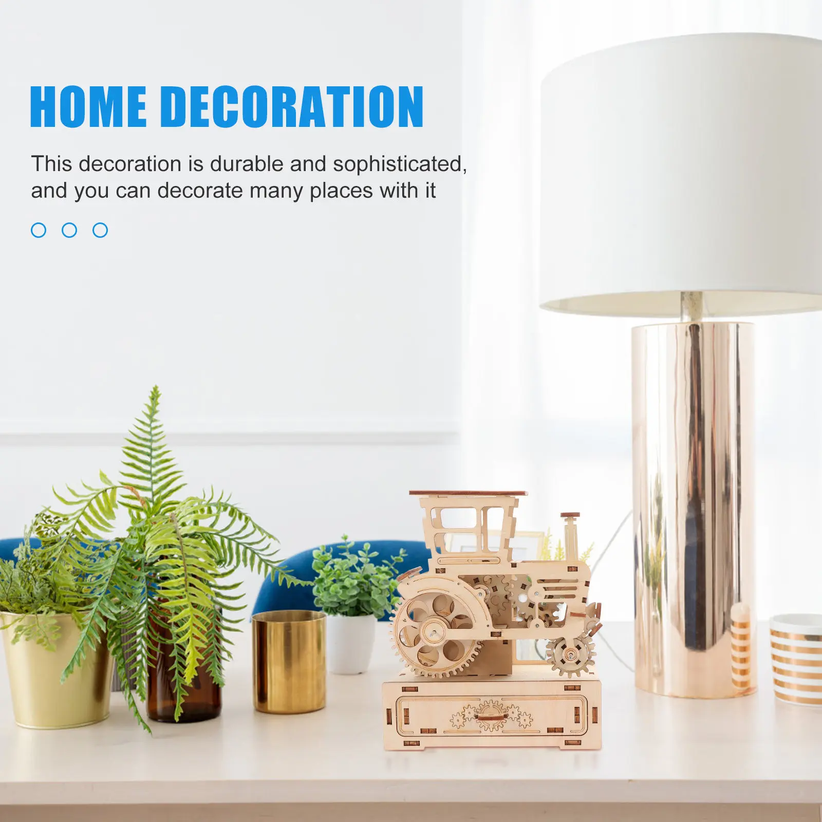 

1 Set Wood Assembly 3D Harvester Puzzle DIY Musical Box Educational Creative Gift Kids Adults Family Fun 3D Harvester Puzzle Toy