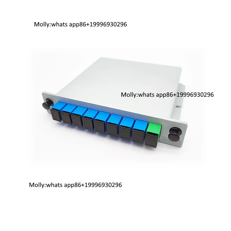 

1x8 LGX Fiber Optical PLC Splitter with 1:2 Ports Sc/APC Cassette Card Inserting for Network Use