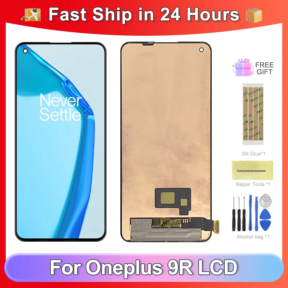 

For 1+9R 6.55''For OnePlus 9R LE2101 LE2100 LCD Display Touch Screen Digitizer Assembly Replacement