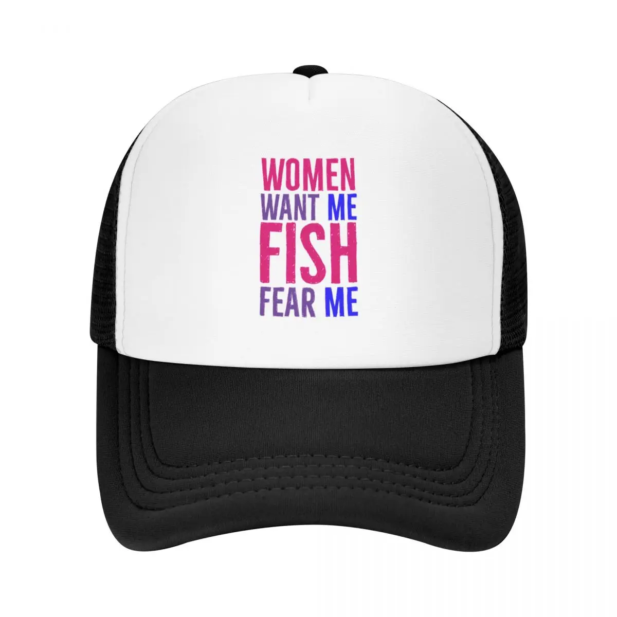 Women Want Me Fish Fear Me - Bisexual Pride Baseball Cap Golf cute Hat Luxury Brand Women's Beach Men's