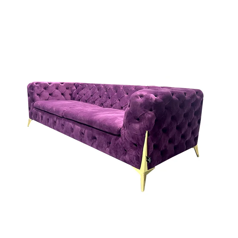 Nordic creative straight row fabric sofa, light luxury Internet celebrity beauty salon, wedding shop