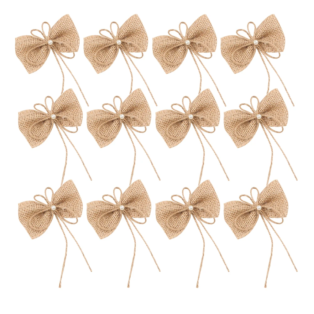 

15Pcs Butterfly Decor Christmas Tree Bows Burlap Wreath Embellishments DIY Crafts Party Decoration Rustic Farmhouse Style