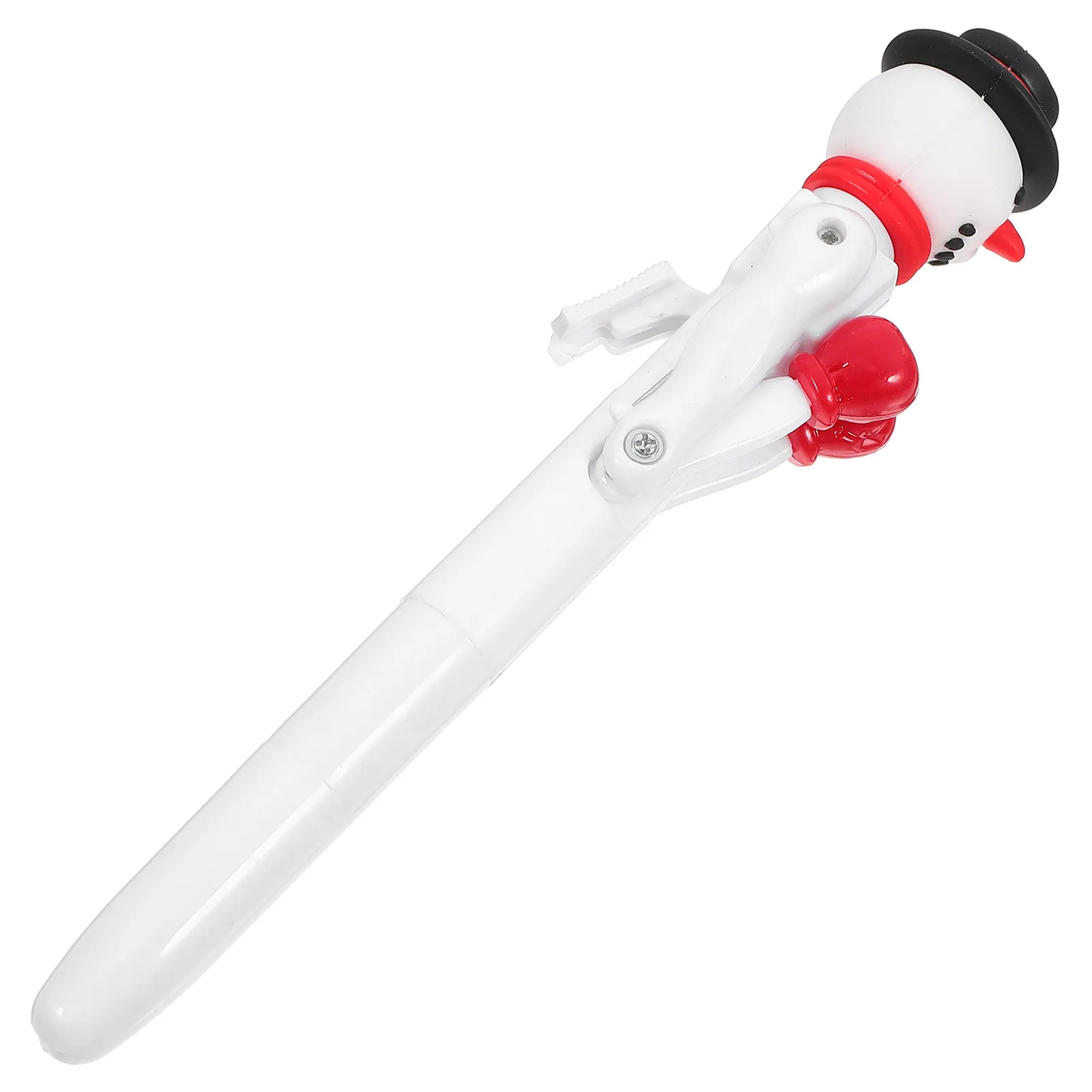 

Christmas Boxing Ballpoint Pen Robot Punching Arm Crisp Button Holiday Stationery Smooth Writing Funny Novelty Snowman Pen