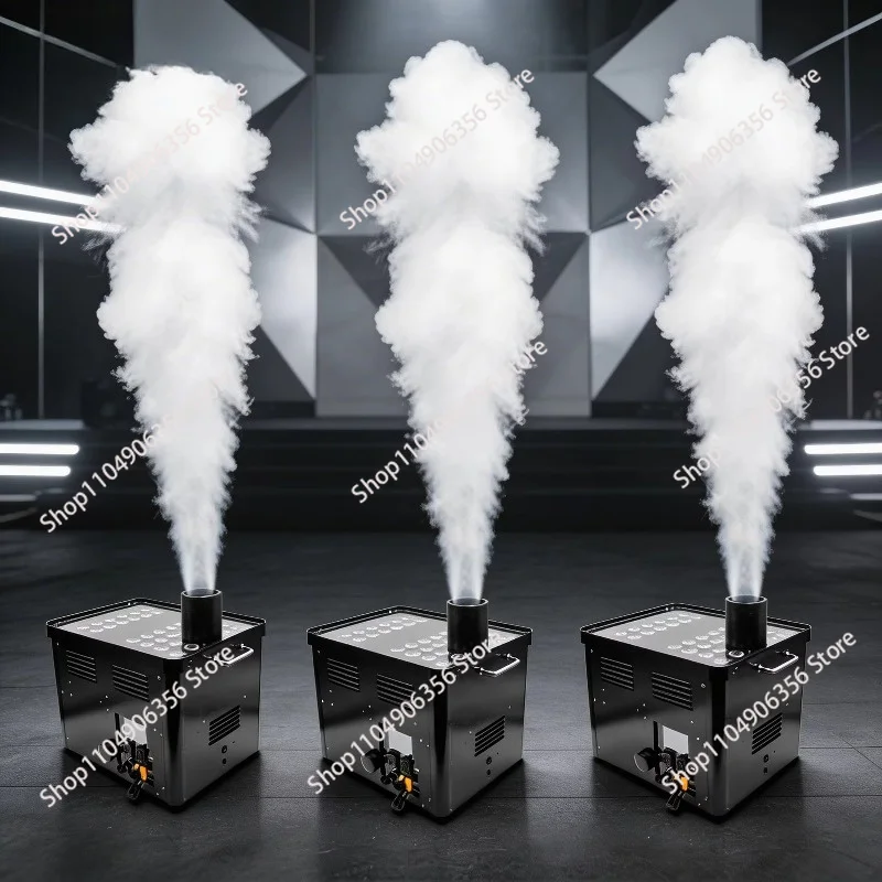 4000W 32LED DMX512 Storm Fogger, Dual Pipe Quick Reaction, 50000 Cubic Feet Per Minute for Stage Effect, Concert, DJ Performance