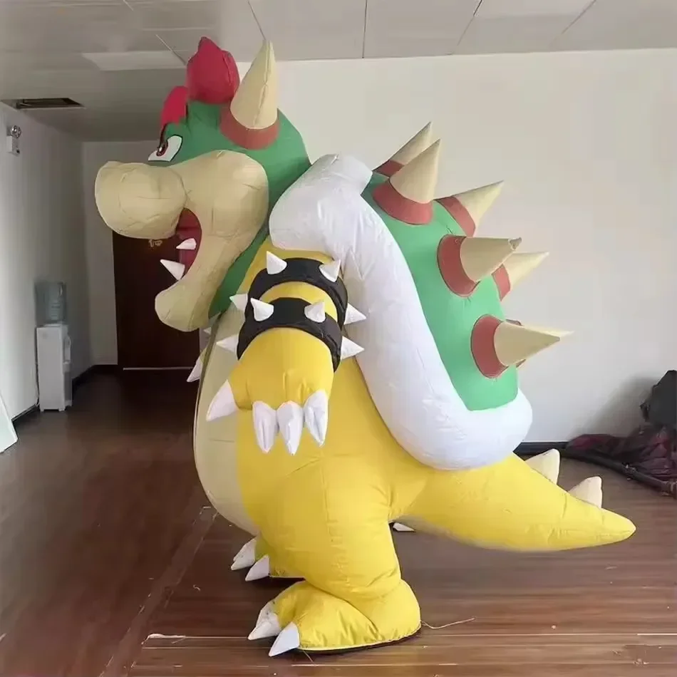Novo 2m inflável dragão tartaruga mascote traje anime dos desenhos animados dinossauro cosplay adulto carnaval festa de halloween vestido prop gigante