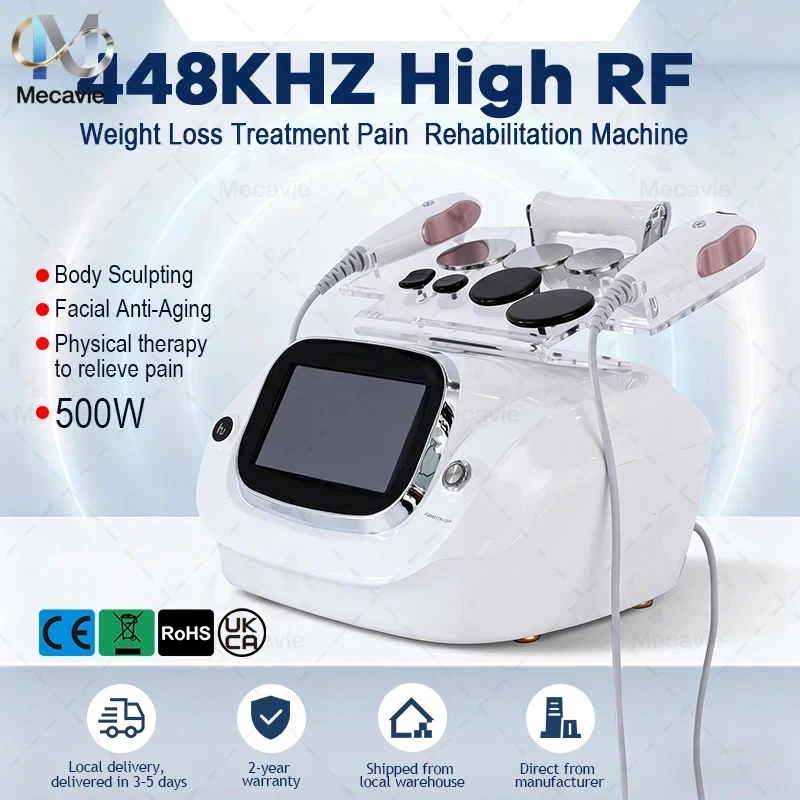 INDIBA Face Lifting 448K Tecar Cavitation Health and Beauty Body Care System RET CET RF Slim Machine for Weight Loss Home Use
