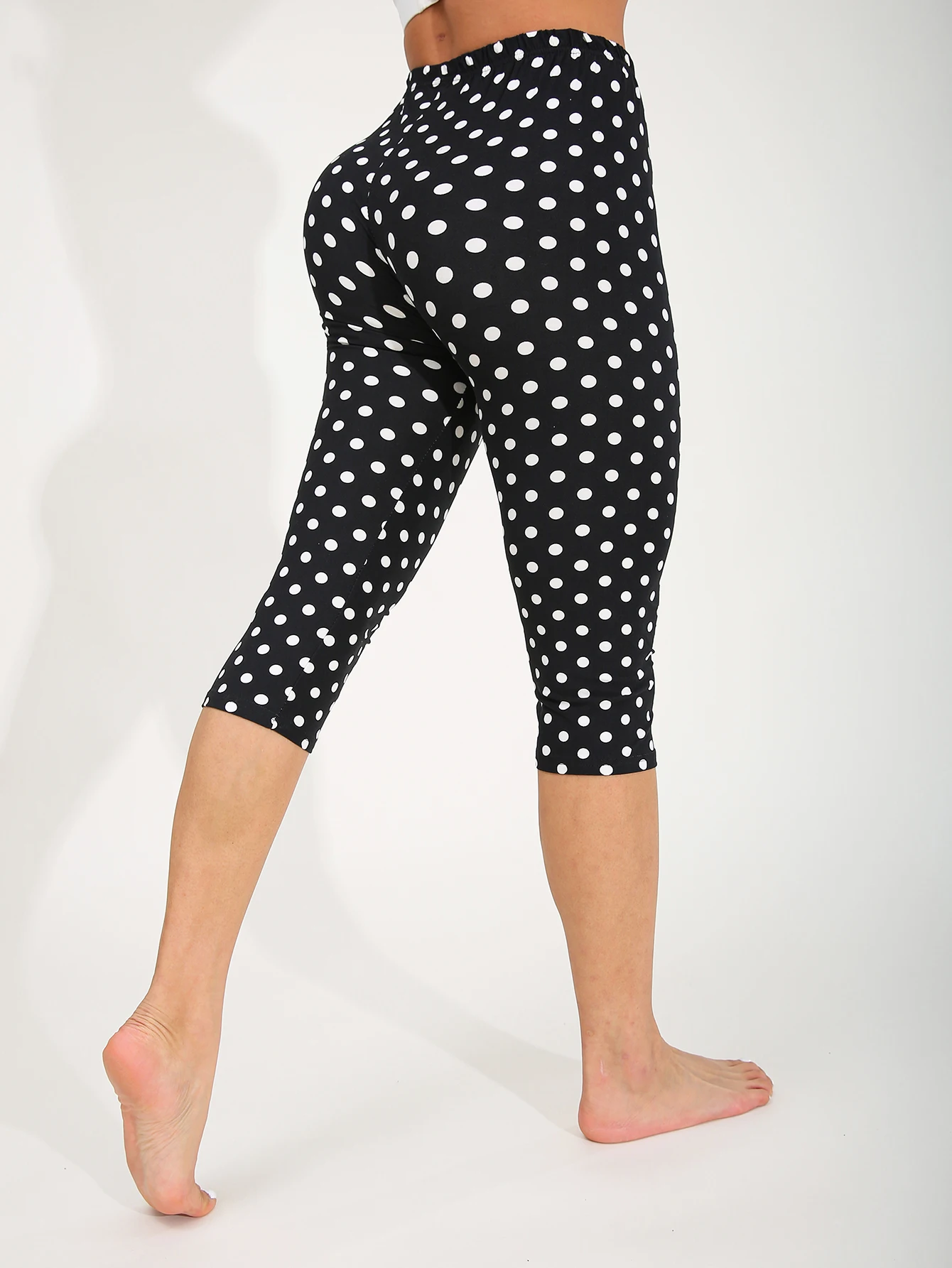 Fashionable And Casual Women's Legging Polka Dot Sports Fitness Yoga Pants Sexy And Elegant High Stretch Pencil Pants