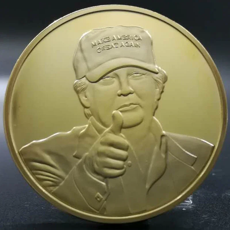 5 pcs/lot Donald Trump Make America Great Again President Commemorative Challenge Coin Gold Silver plated coin