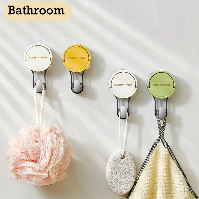 Suction Hooks Strong Vacuum Power Traceless No-Drilling Adhesive Hooks for Home Bathroom Kitchen Door Back and Toilet Area