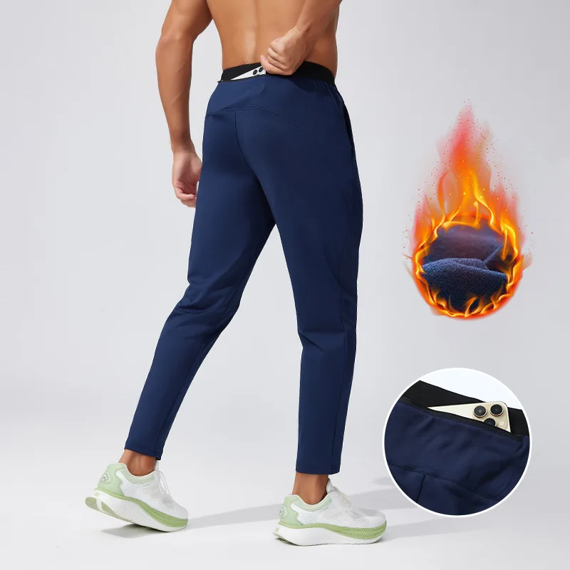 

Men's Plush Sports Pants Autumn Winter Loose Fit Fleece-Lined Comfort Casual Trousers Outdoor Running Jogging GYM Fitness Jogger