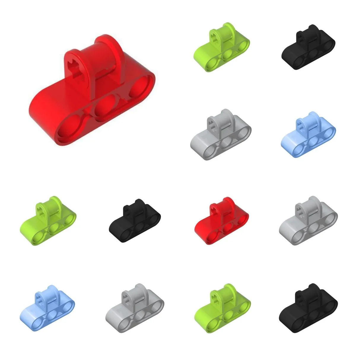 50pcs 63869 Connector Perpendicular Triple Bricks Collections Bulk Modular GBC Toys For Technical MOC DIY Gifts Sale Buildings B