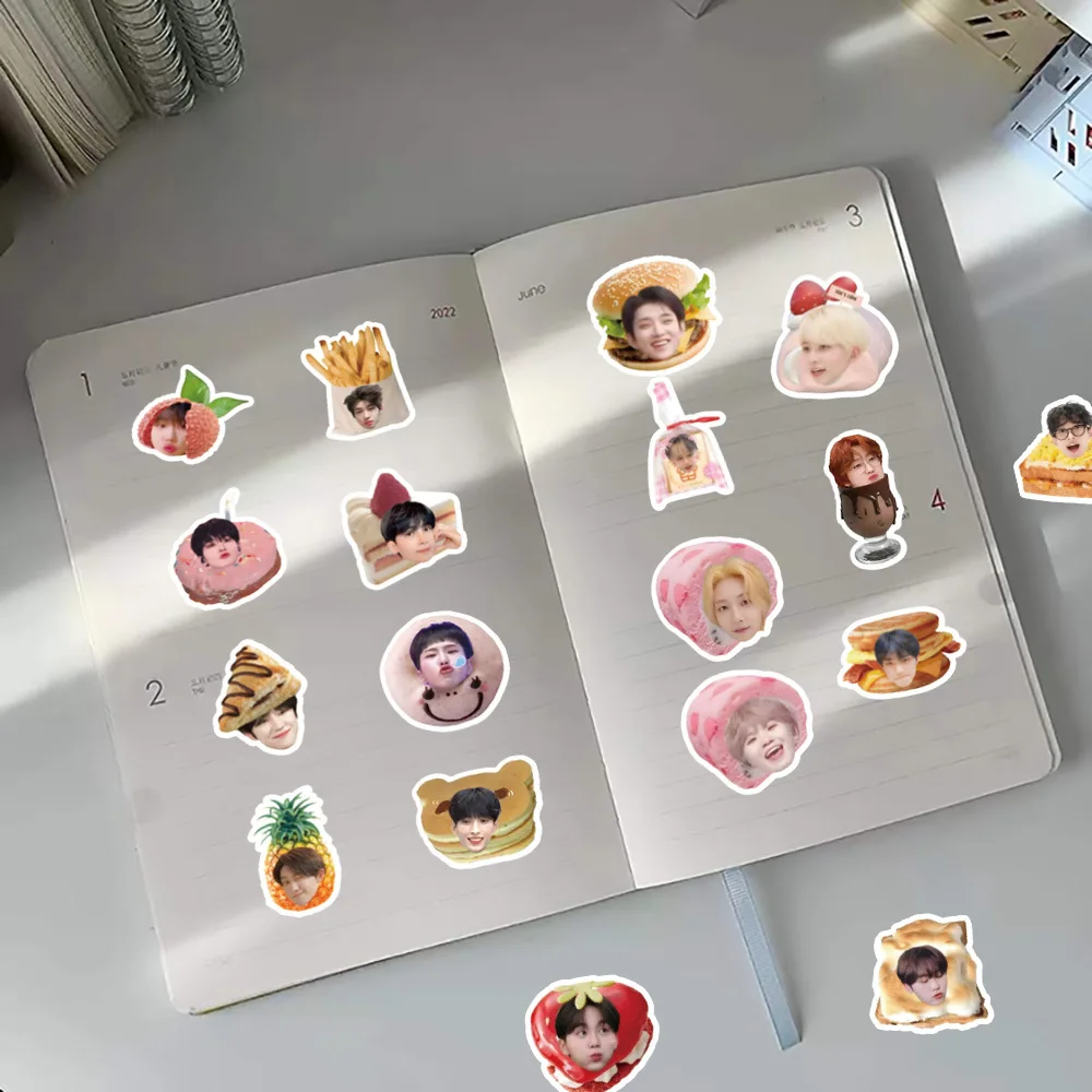 63pcs Cartoon Seven Food Avatar Stickers SVT Member Water Cup Phone Case Deco Stickers