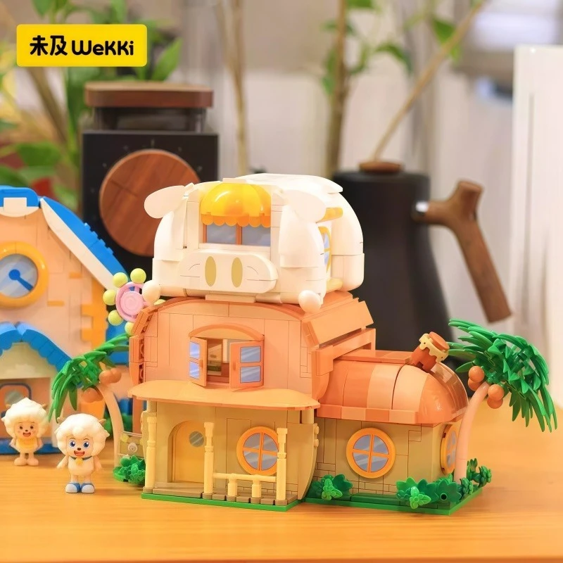 ชุดตัวต่อ Goat Village Big Villa ตัวละคร Pleasant Goat และ Big Big Wolf ของสะสมโมเดลอนิเมะ ของตกแต่ง ของขวัญวันหยุด