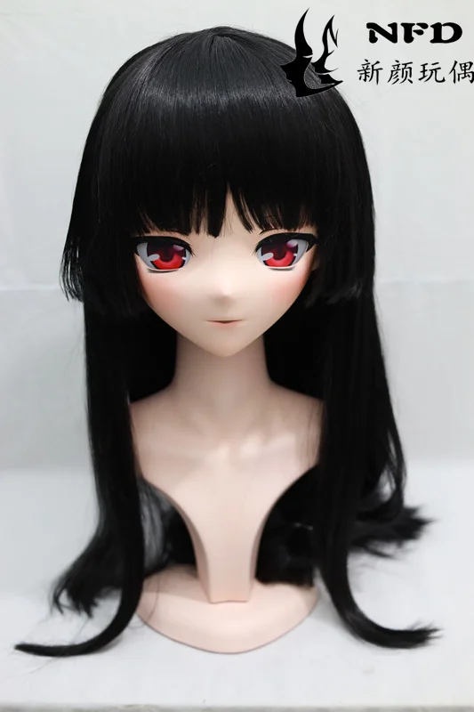 (Nfd43) boneca crossdress personalizar cabeça cheia com bloqueio bonito feminino/menina japonês animego personagem kig cosplay kigurumi máscara