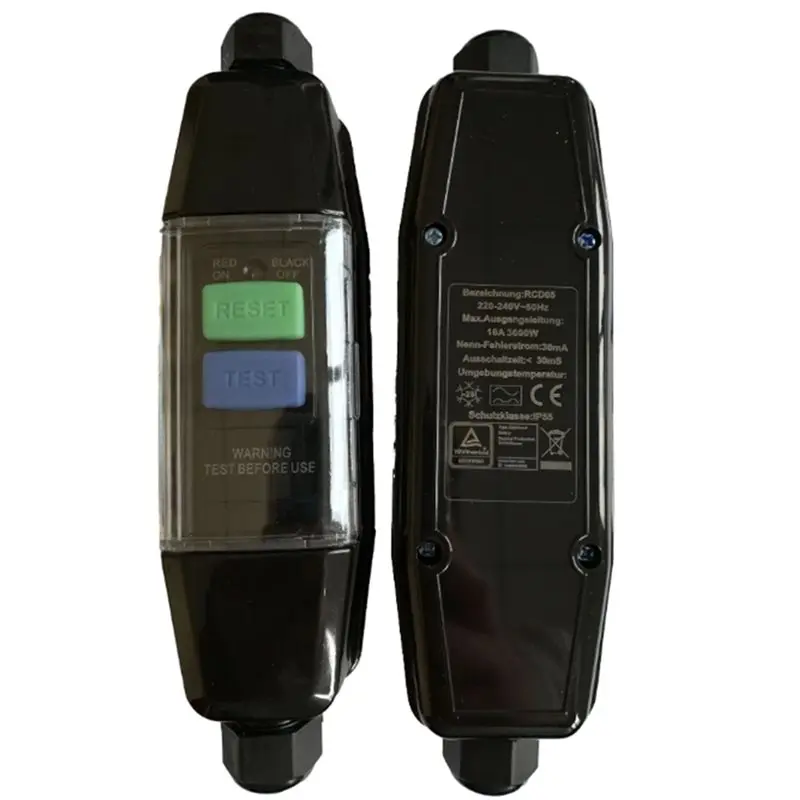 【PRICE REDUCT】4X Inline RCD Connector,PRCD Intermediate Safety Switch,30Ma Residual Current Protection Anti-Electric Shock For O