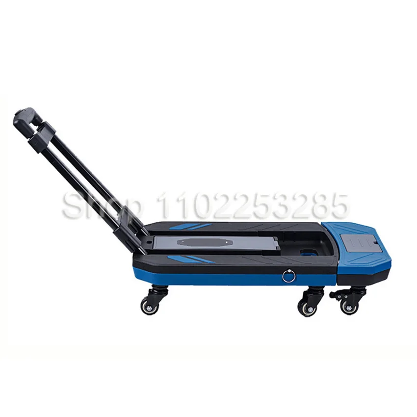 Camping trolley Foldable Small cart With Universal Wheel Small pull cart Portable Adjustable Tie rod Pull cargo cart For camping