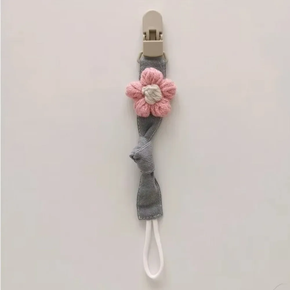 

Ретро-стильный держатель для соски с цветочным узором, пластиковая цепочка-держатель для детской соски с защитой от падения, клетчатые разноцветные вышитые клипсы для сосок для малышей