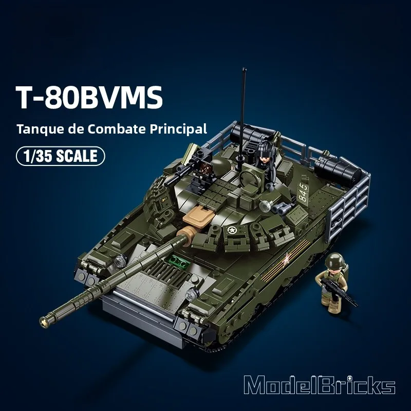 new-t80-main-battle-tank-assembly-model-vdv-armored-vehicle-birthday-gift-for-boys-sluban-plastic-building-blocks