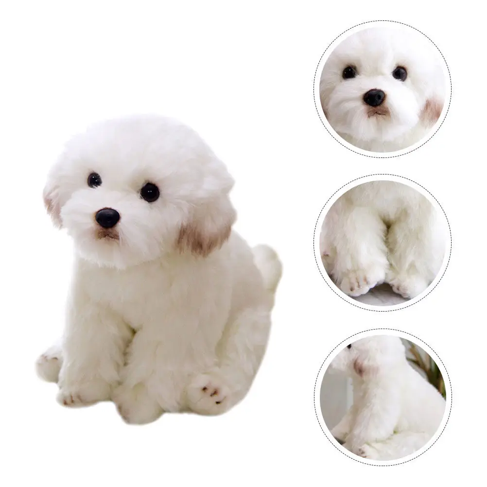 

Stuffed Animals Simulation Dog Sitting Posture Adorable Soft Puppy Gift for Kids Birthday Home Decor Children Holiday Present