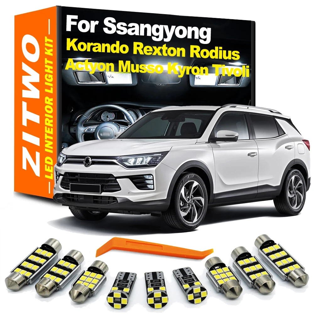 ZITWO LED Interior Light Kit For Ssangyong Korando Rexton Kyron Musso Actyon Sports Tivoli XLV Rodius Turismo Stavic I II III