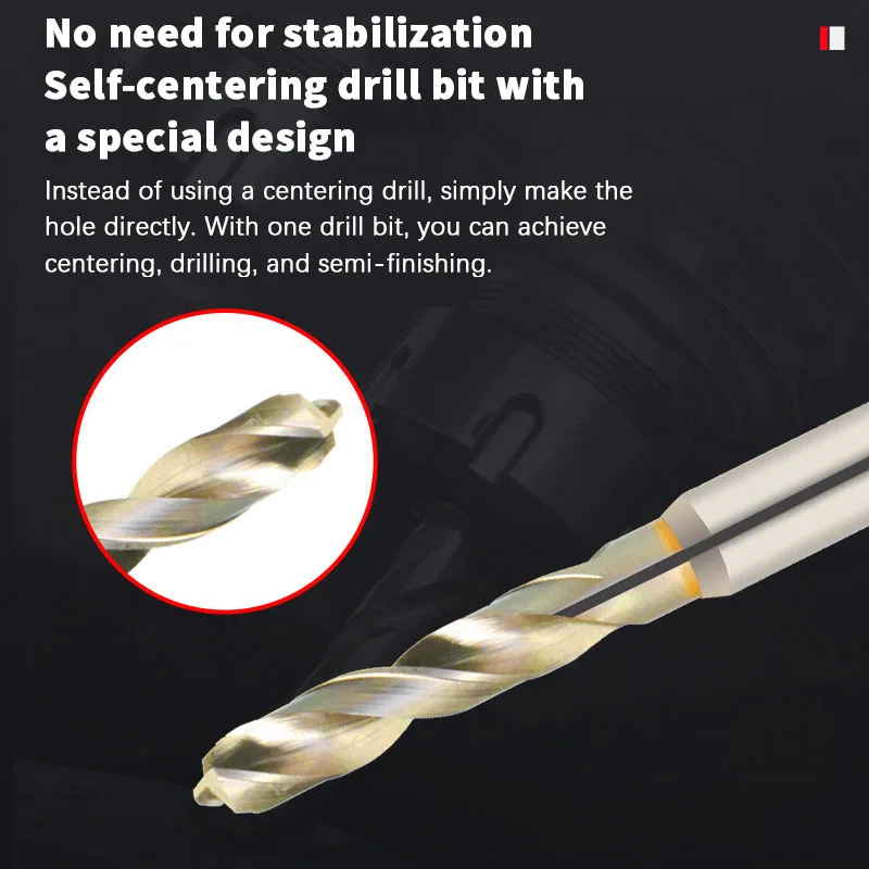 Powder metallurgy drill bit with fixed shank, high-speed steel, super-hard tungsten steel, stainless steel, special twist drill