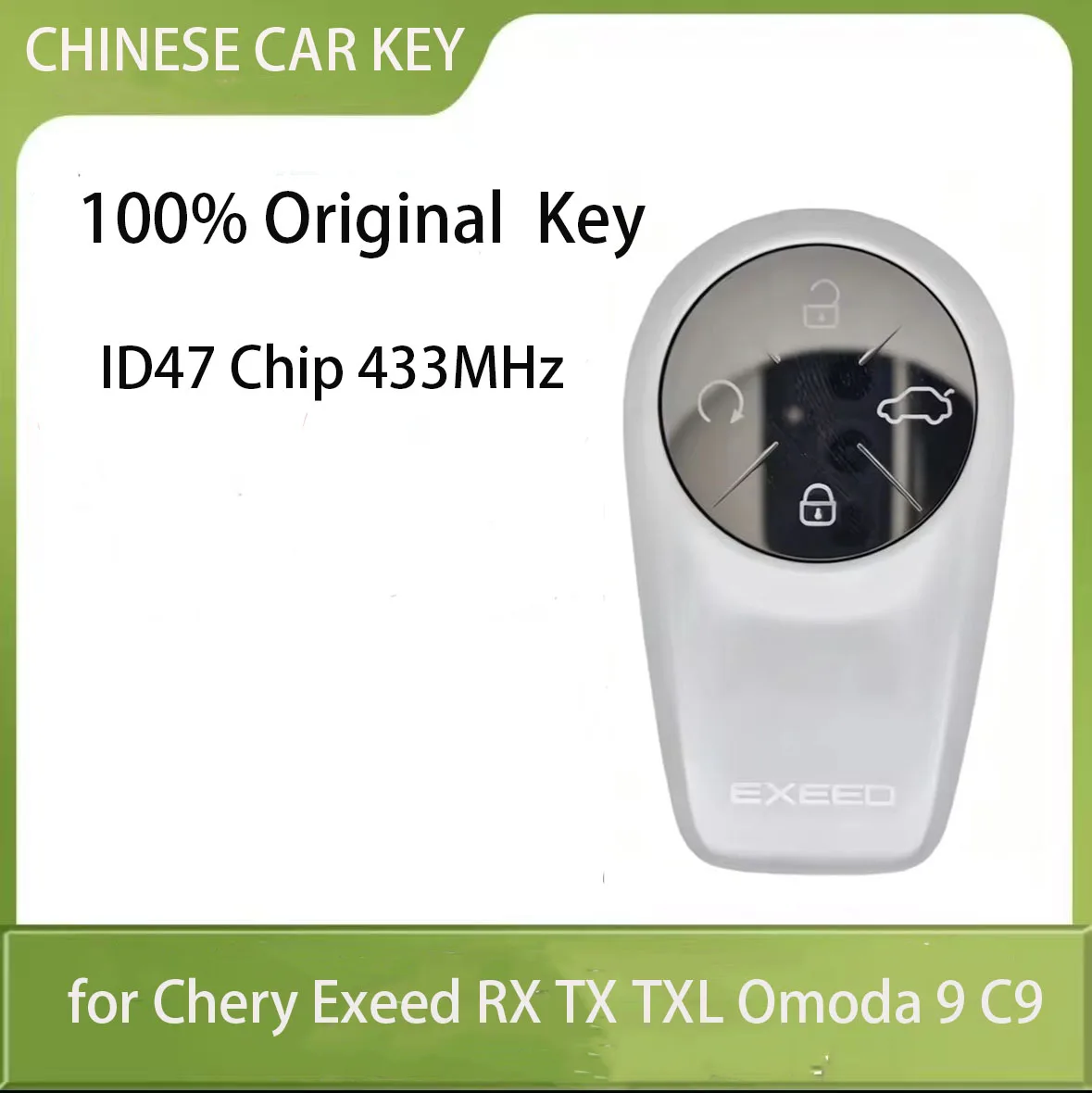 ID47 Chip 433MHz Original Smart Remote Key for Chery Exeed RX TX TXL Omoda 9 C9