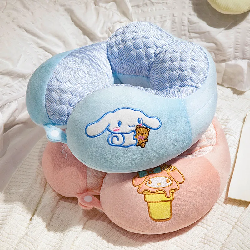 Sanrio Cartoon Anime Cinnamoroll U-Shaped Pillow Lovely Kuromi My Melody Comfortable Travel Pillow Xmas Gifts For Gifts