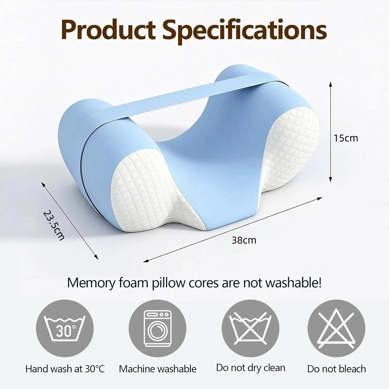 Anti-Side Sleeping Care Waist Pillow, Special Head and Waist Support Pad for Sleeping, Back Sleeping Waist Protection Artifact