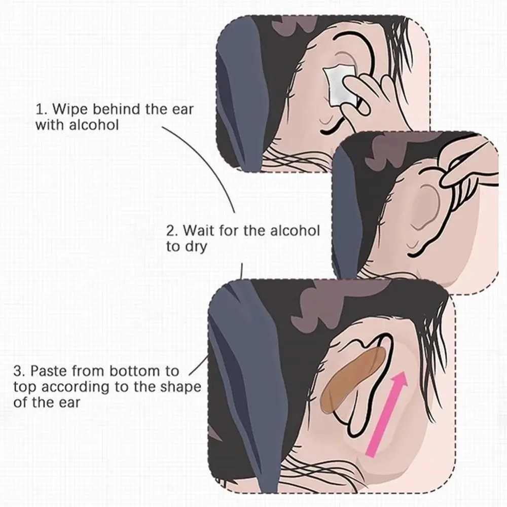 Autocollants d'oreille en silicone, étiquette intelligente transparente, durable et reproducemballages, 6 pièces/sac