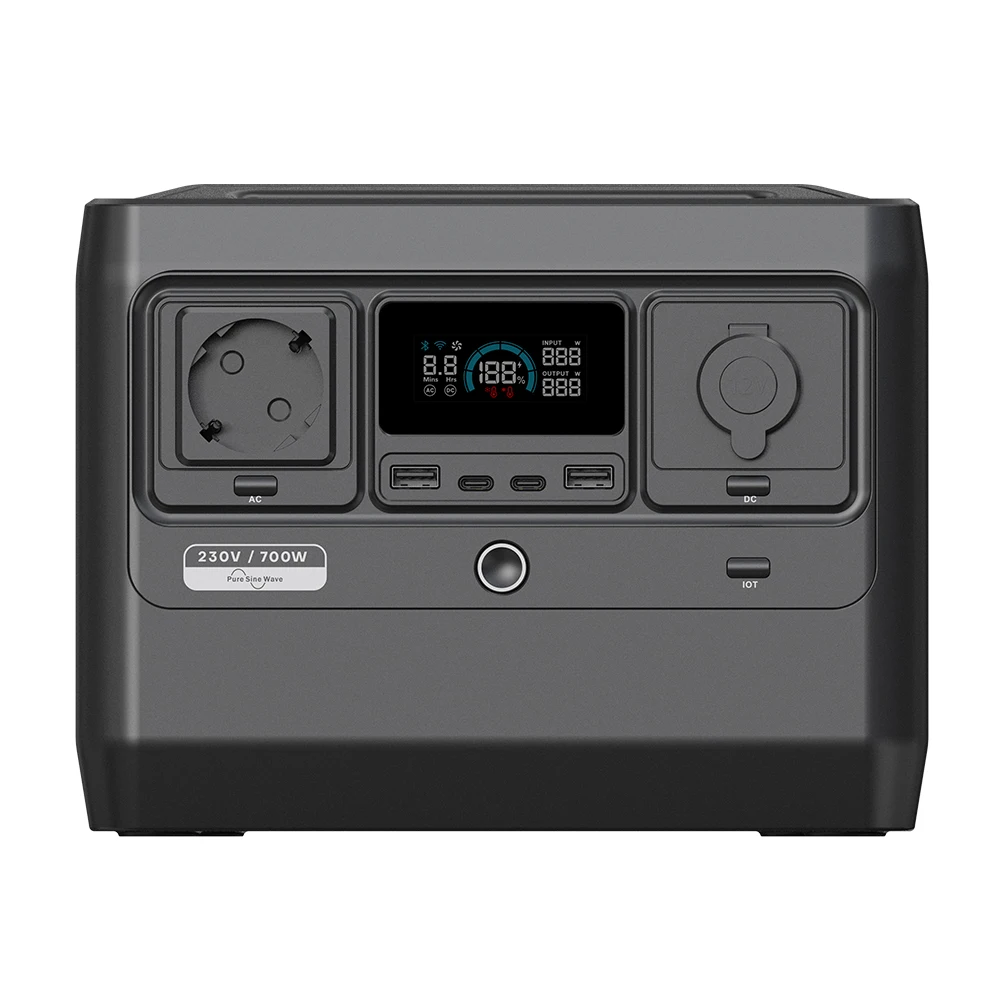 700W 576Wh Portable Power Station Compact Outdoor Solar Generator With UPS Function Emergency Backup Supply For Camping Use