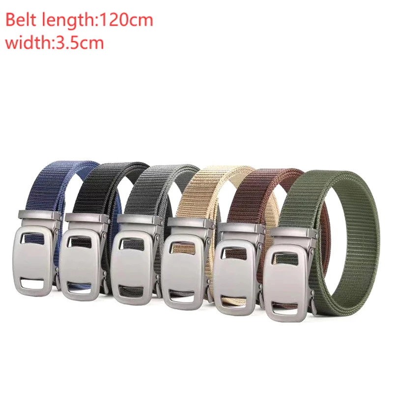 

1pcs Men Canvas Belt Men's Automatic Buckle Belt Business Casual Simple Wild Style Trendy Jeans Belt