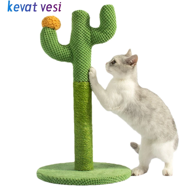 

Cat Scratching Post Creative Cactus Sisal Wear-resistant Cat Scratcher Kitten Climbing Frame Multifunction Cats Interactive Toys