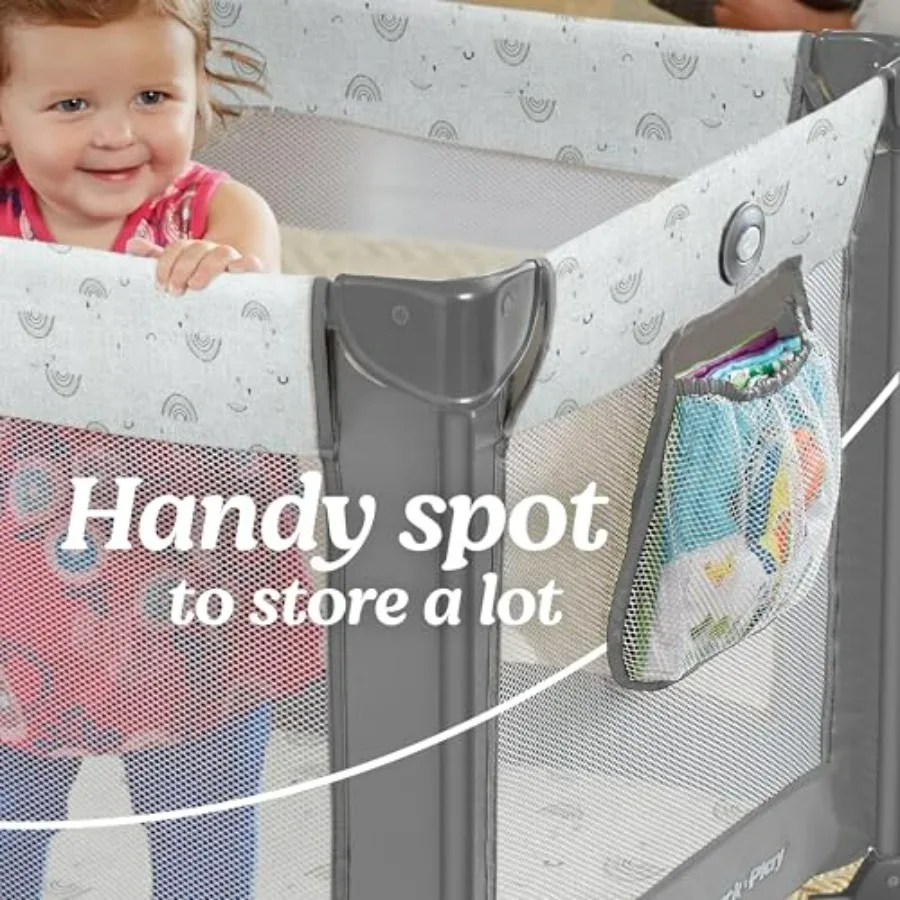 حقيبة تخزين شبكية قابلة للطي ومحمولة من Pack n Play، خفيفة الوزن #5
