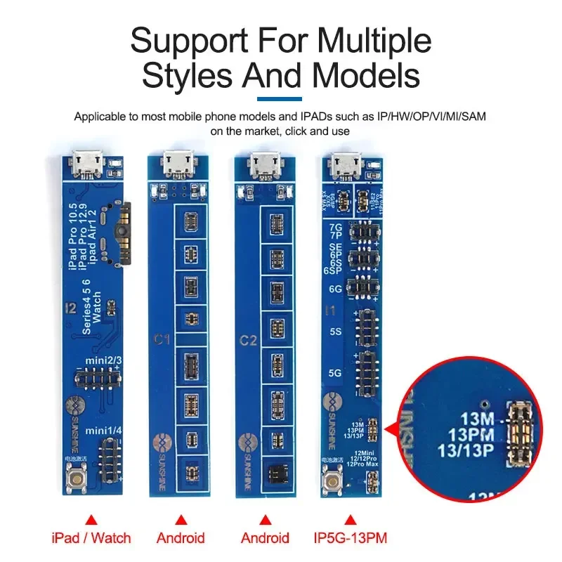 SUNSHINE SS-909 V7.0 Universal Battery Charging Activation Board Tester Fast Charging Plate For iPhone ipad Android Phone Repair