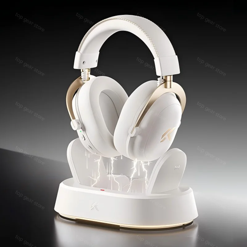 MCHOSE V9 Turbo Gaming Headset BT 2.4G Lage Latentie Draadloze Esports Headset Met 60mm Dynamische Driver 2000mAh Magnetisch Opladen Voor Gamers