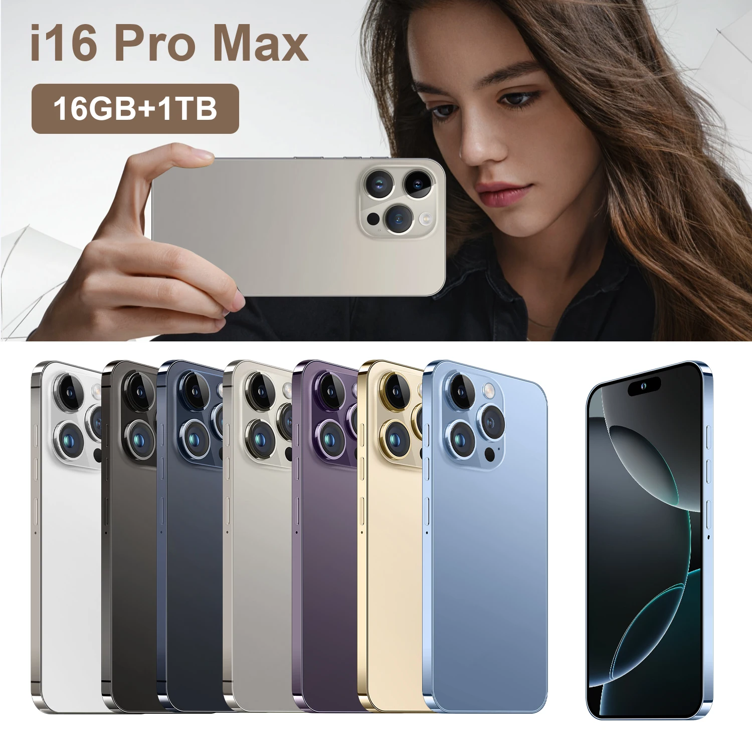 Erleben Sie das Original i16-Telefon 16 Pro Max 5G – Neu 2024 Ankunft 6,7 Zoll 16 GB + 1 TB