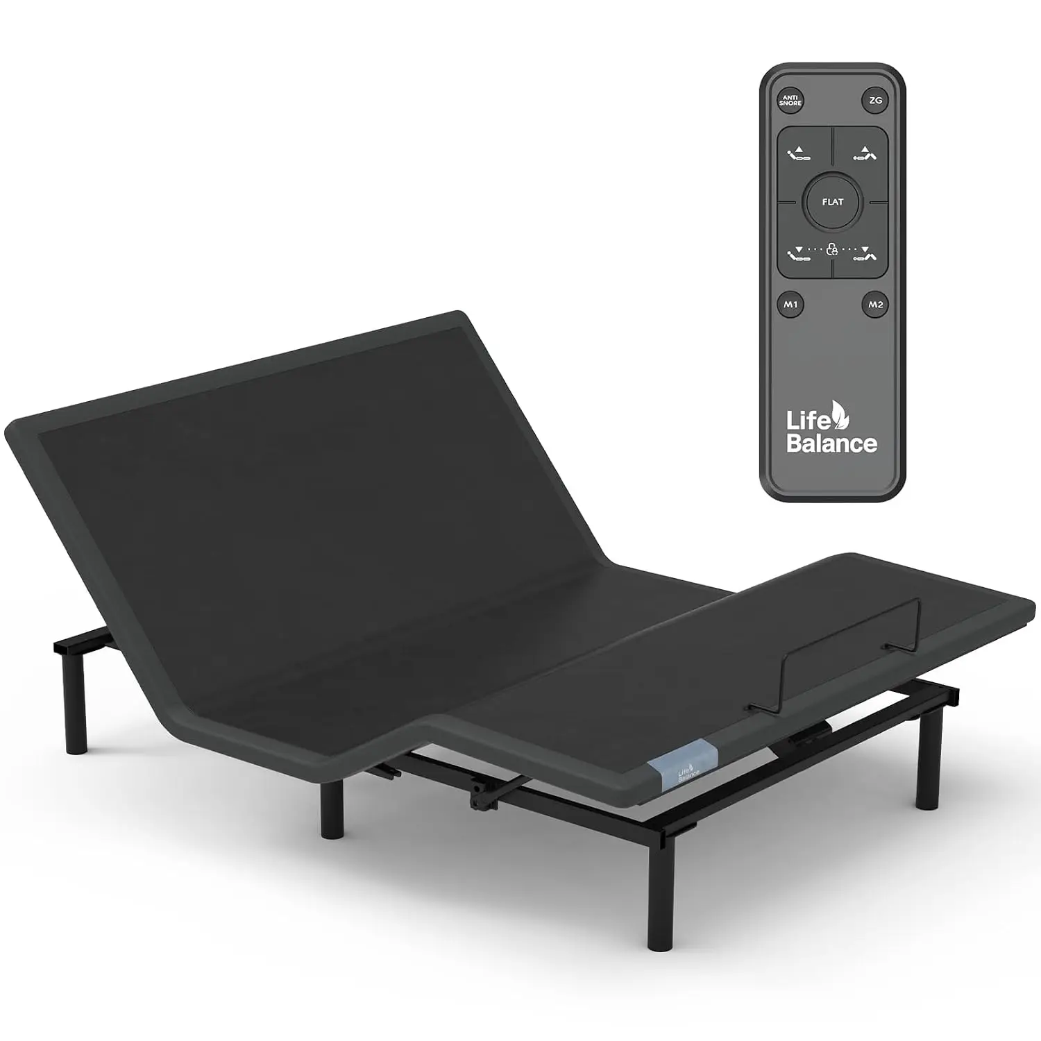 Twin XL Adjustable Bed Frame, Head & Foot Incline, Wireless Remote, Zero Gravity & Anti-Snore Modes, Custom view 2