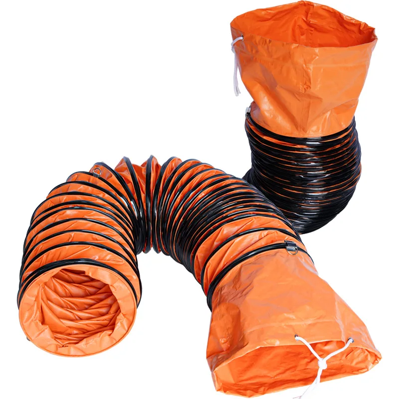 New telescopic air duct mine paint ventilation pipe high temperature resistant PVC canvas exhaust fan hose