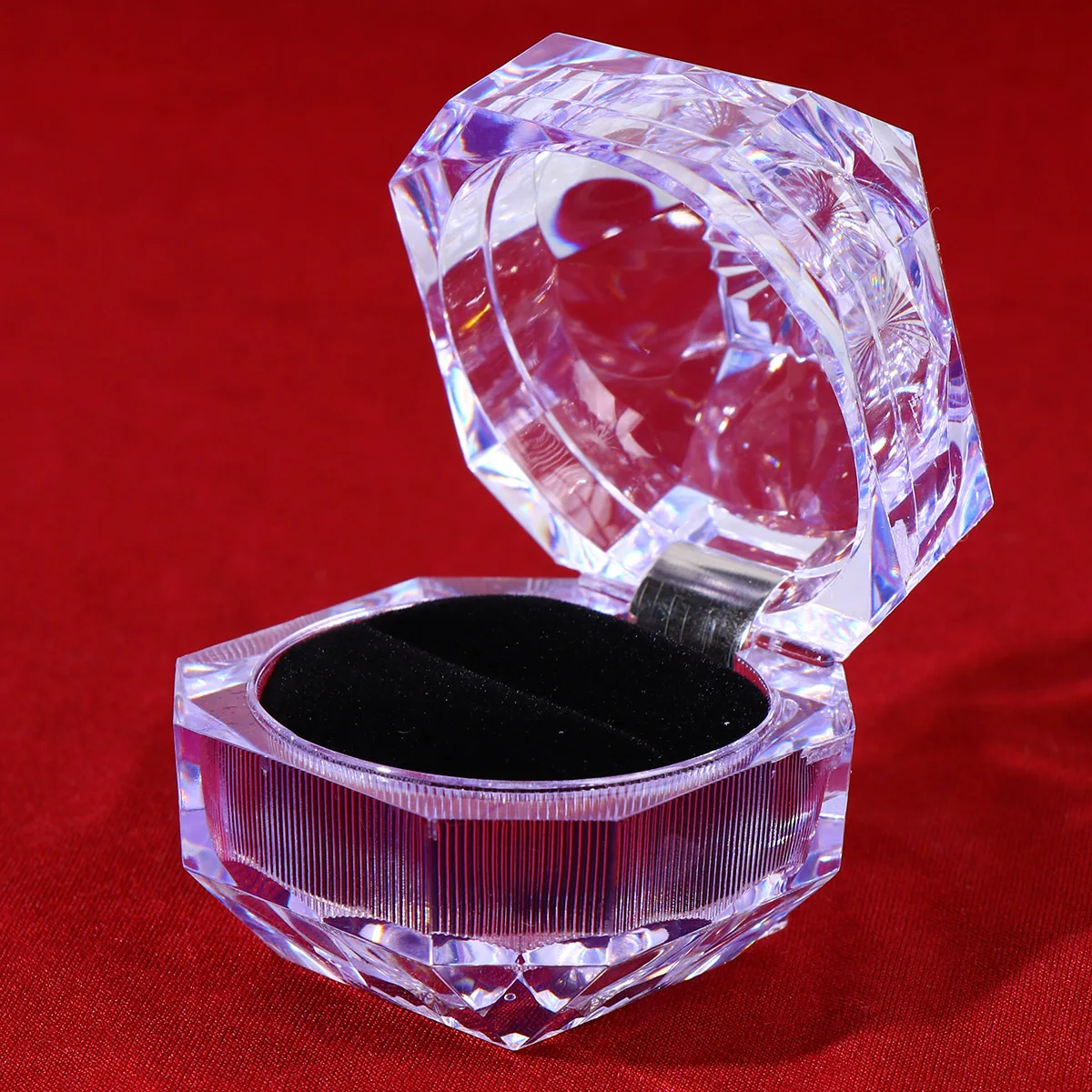 Delicate Ring Box Black Jewelry Packaging Organizer Unique Shape Design for Earrings Necklace Engagement Wedding Gifts