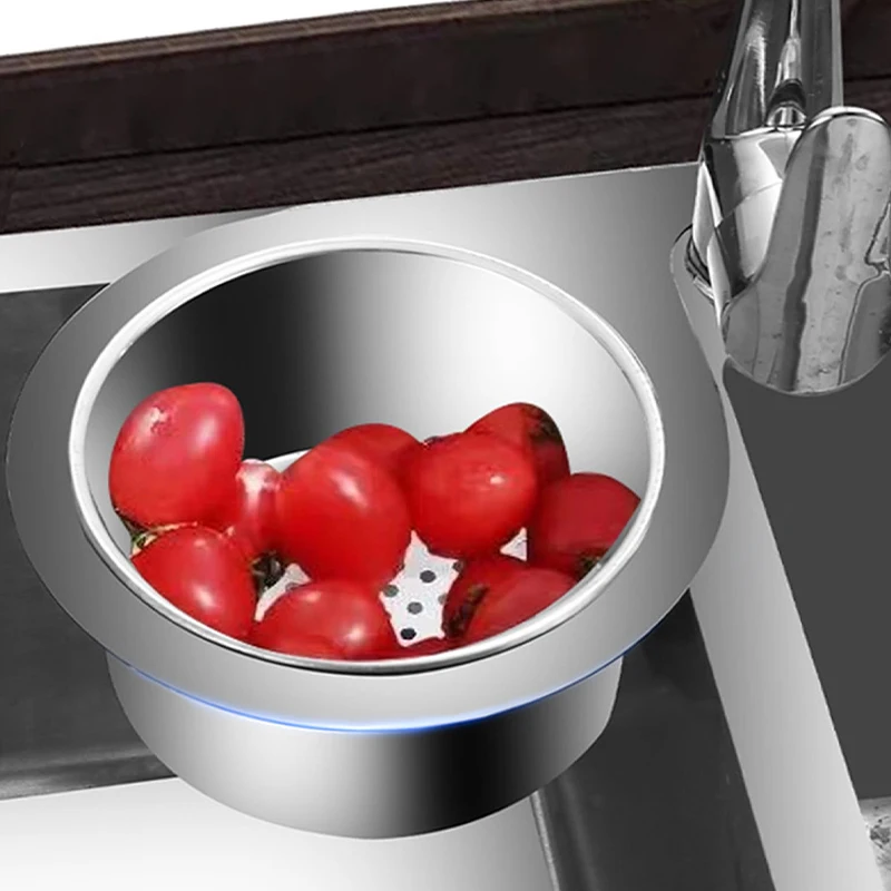 2/1pcs Stainless Steel Swan Sink Strainer Basket Removable Goosehead Storage Drainage Basket Fruit Vegetable Hanging Drain Rack