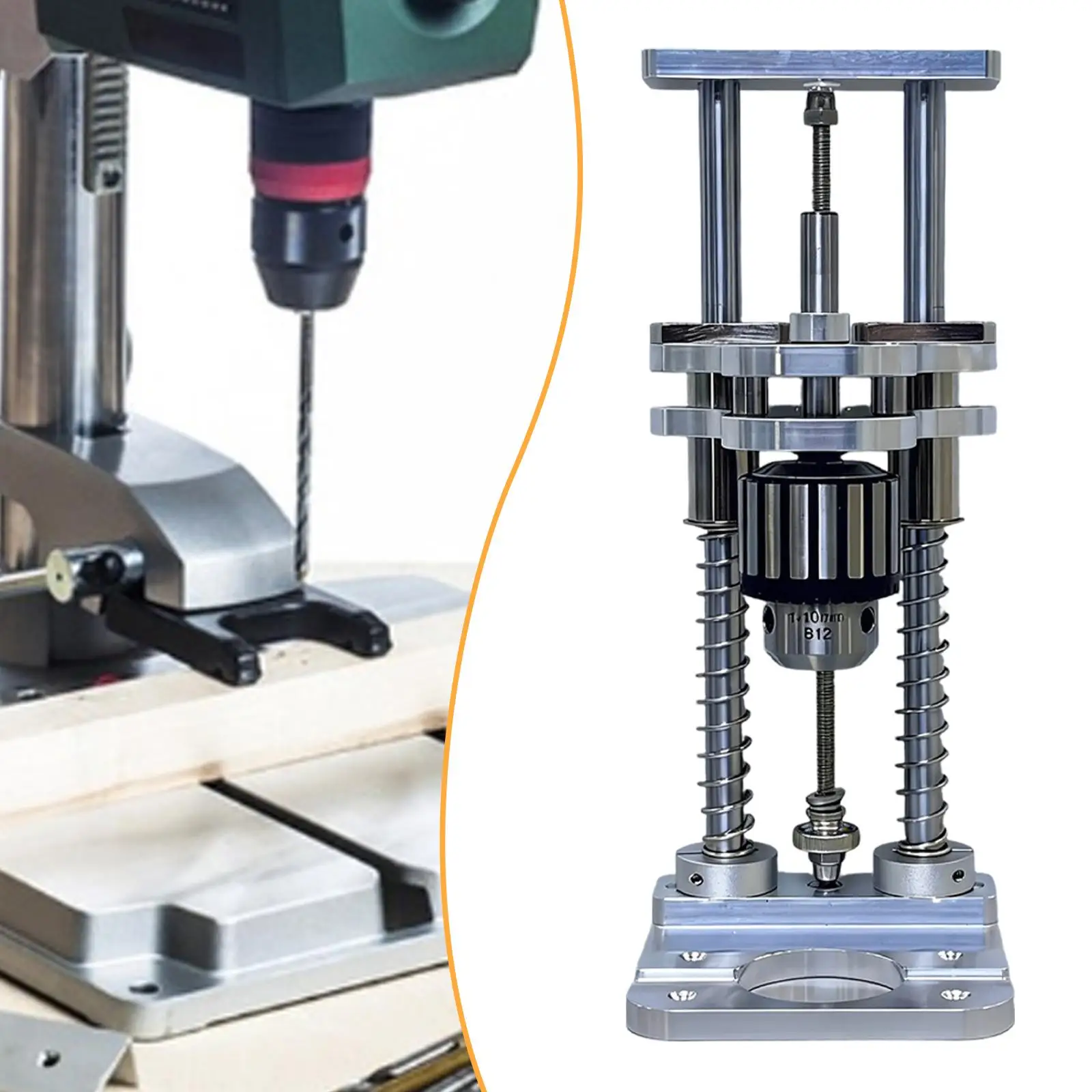 portable-vertical-drill-guide-efficient-drill-jig-attachment-manual-drilling-aid-for-woodworking-projects