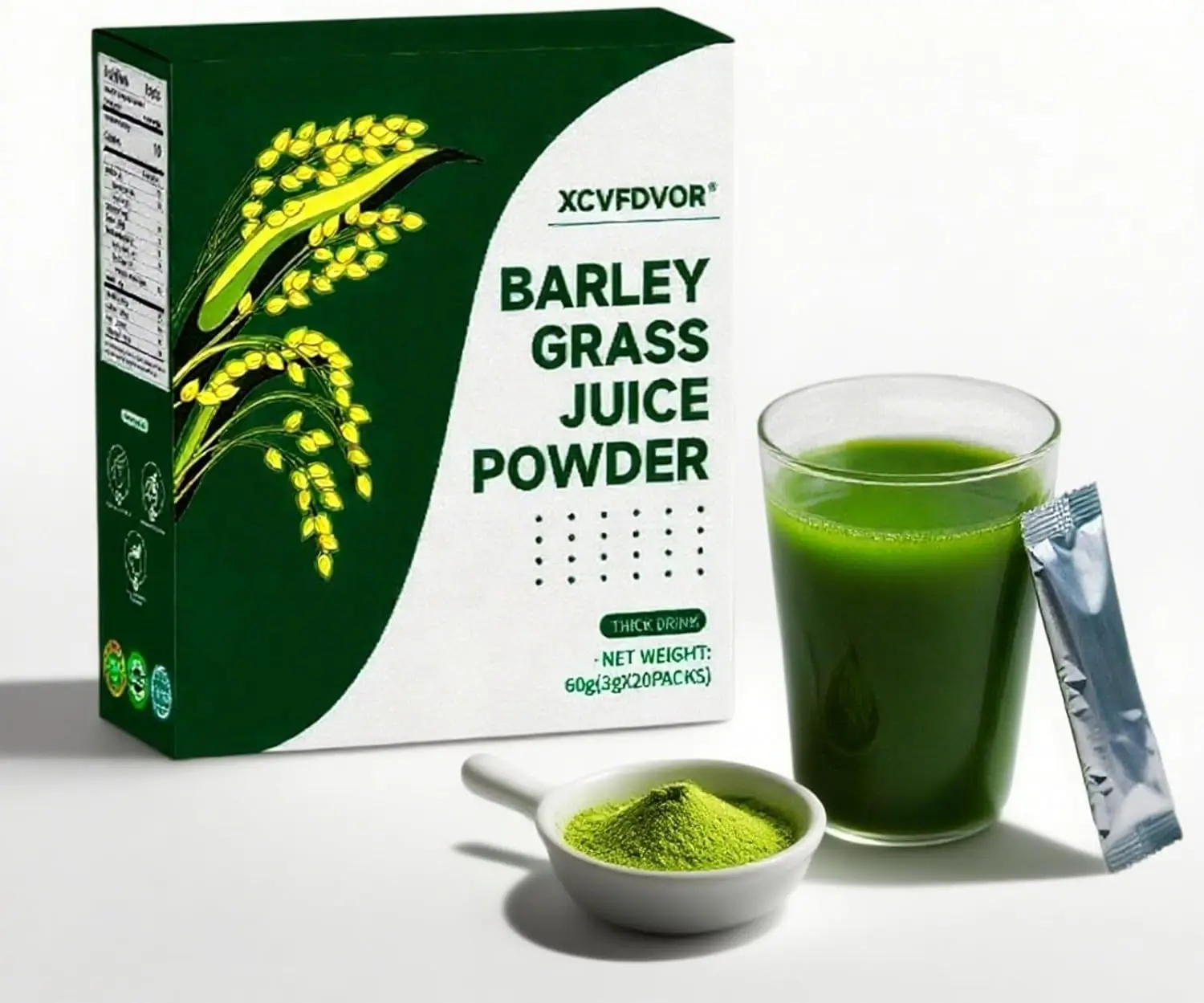 

Порошок экстракта зеленого ячменя, индивидуально упакованный, 4,2 унции, всего 40 пакетов (2 коробки) | Превосходит траву ячменя