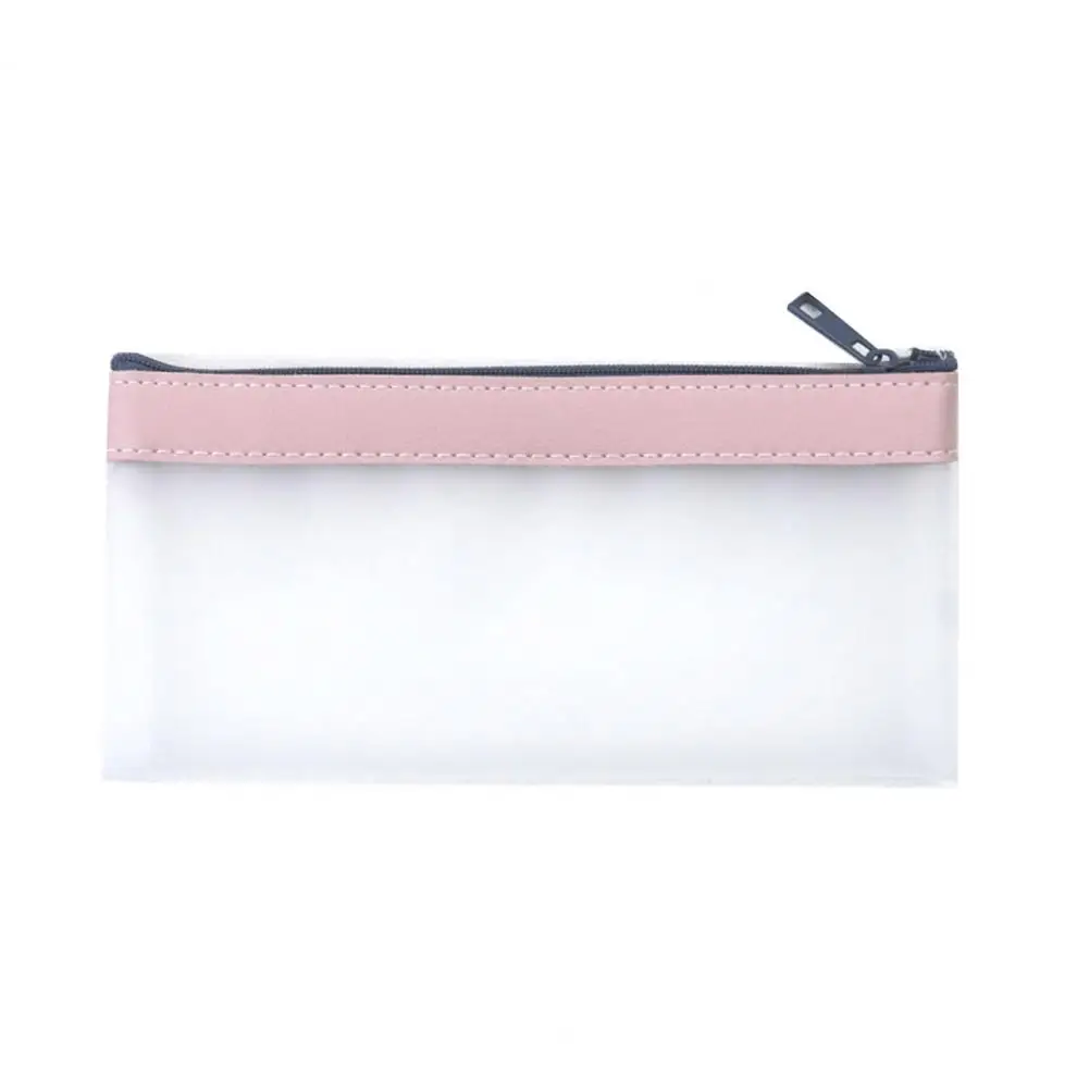 Transparent Pencil Case Compact Pen Storage Transparent Frosted Pencil Case with Zipper Closure for Easy Organization of School