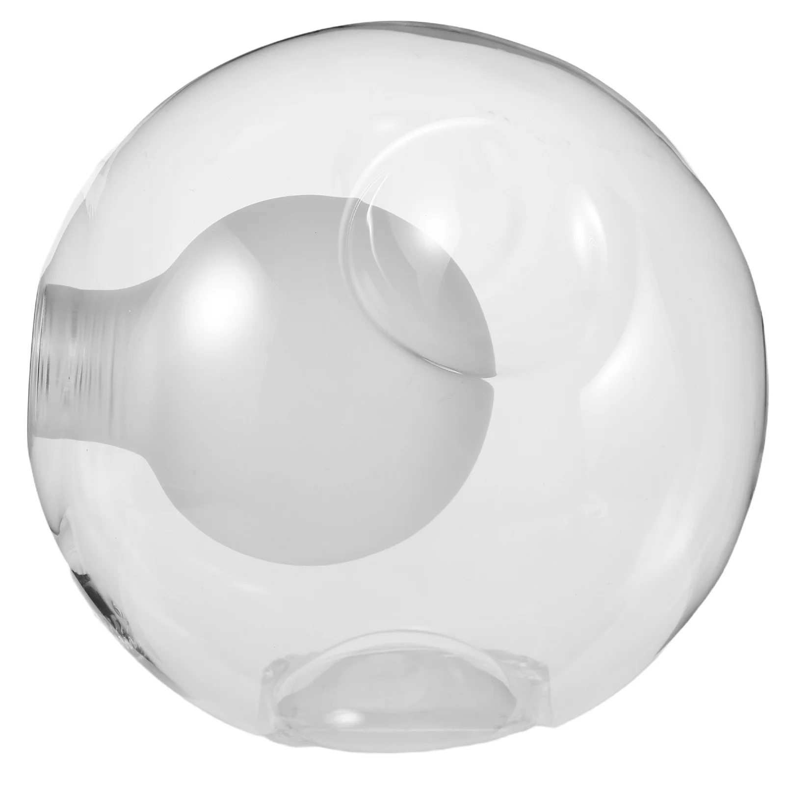 

Double-Layer Glass Lampshade Modern Triple Indented Clear Globe Dome Cover Round Sphere G9 Socket Replacement Lighting