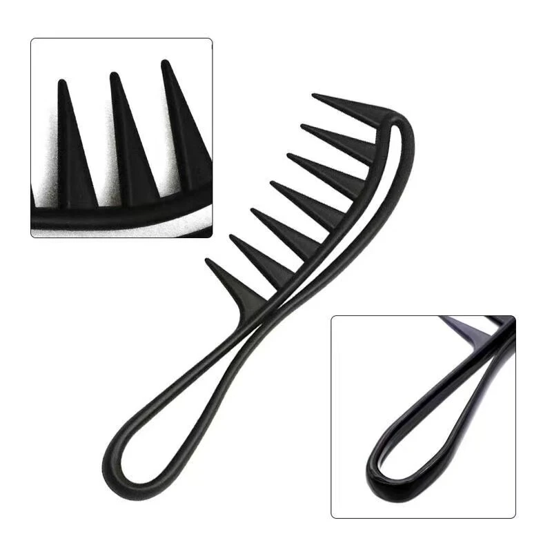 Styling Comb  Electroplated Color Men\'S Oil Hair Combs Professional Salon Accessories Tools Haircut Shark Oil Head Wide Tooth Co