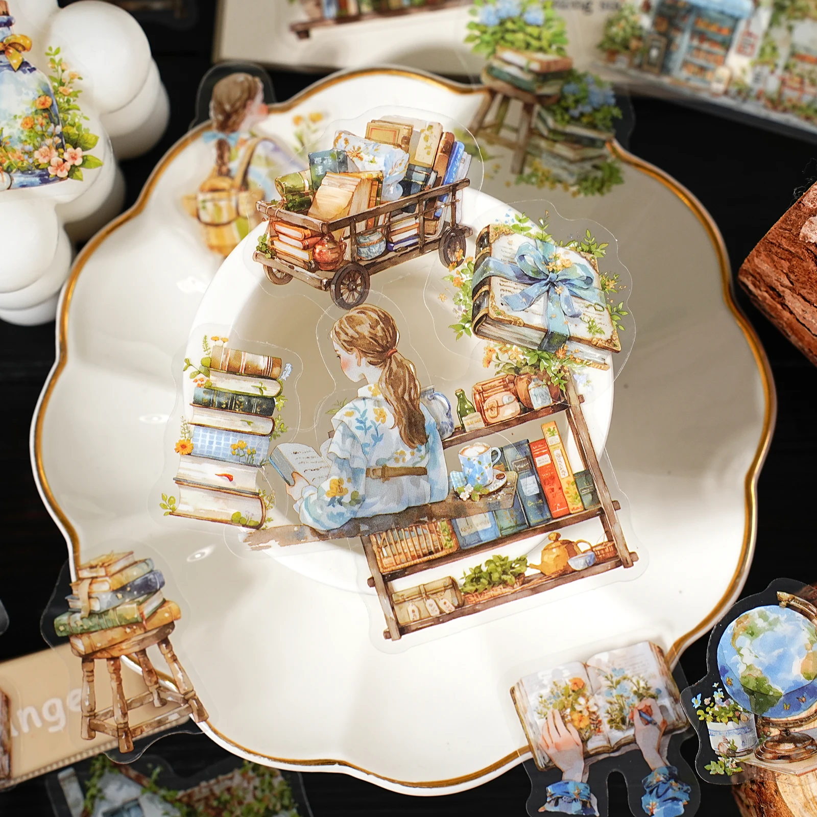 15 ชิ้นอ่านหนังสือรูปแบบสติกเกอร์แพ็คสําหรับแล็ปท็อป, เคสโทรศัพท์, กระเป๋าเดินทาง, ไดอารี่, ตกแต่งบ้าน, อุปกรณ์หัตถกรรม, สติกเกอร์เด็ก