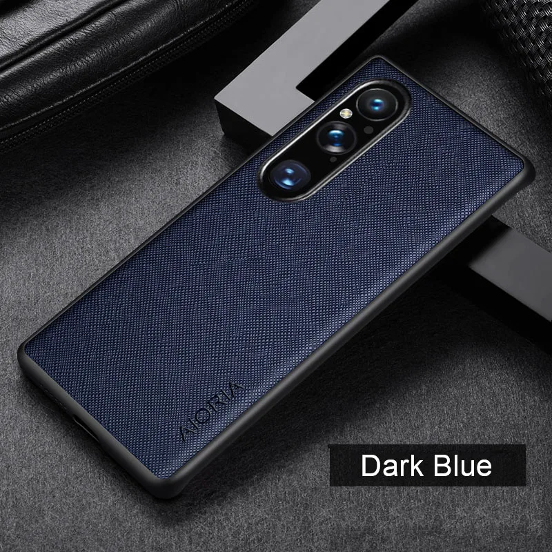 Case for Sony Xperia 1 10 5 III IV V 5 II ACE 2 Ace III Pro-I  Cross pattern Leather cover Luxury coque for Sony Xperia 1 V case