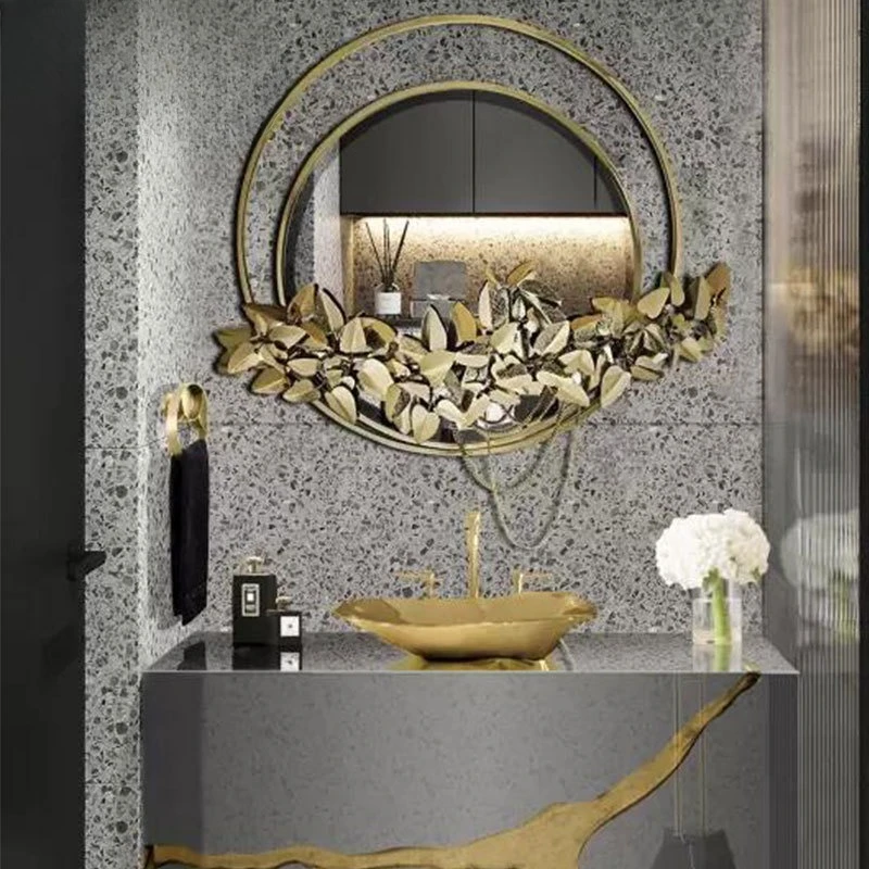 Large apartment bathroom wall mirror hanging mirror living room entrance  entrance decorative
