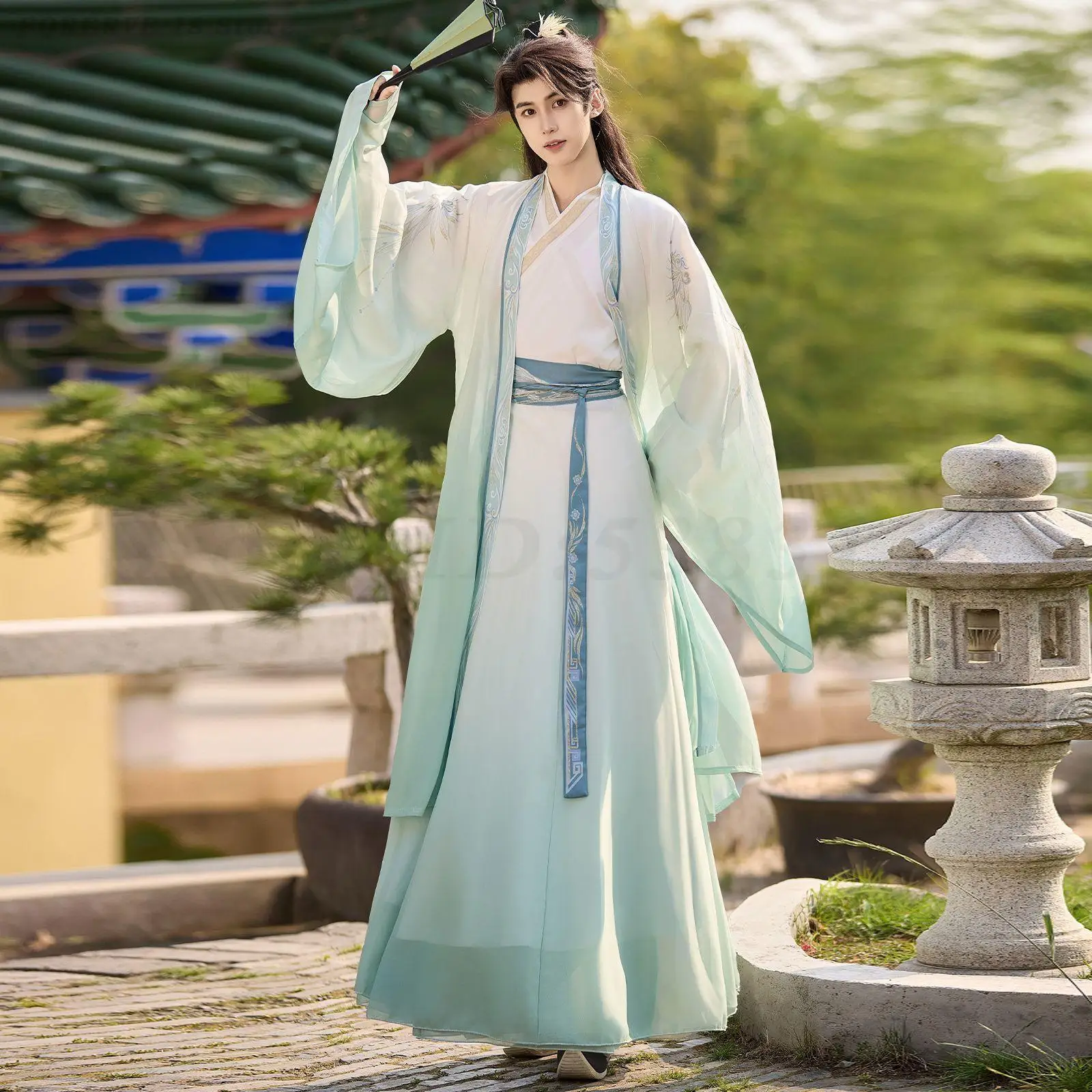 

Hanfu Мужская традиционная китайская одежда Древний герой Косплей Костюм Сценические костюмы Винтаж Классический наряд Hanfu