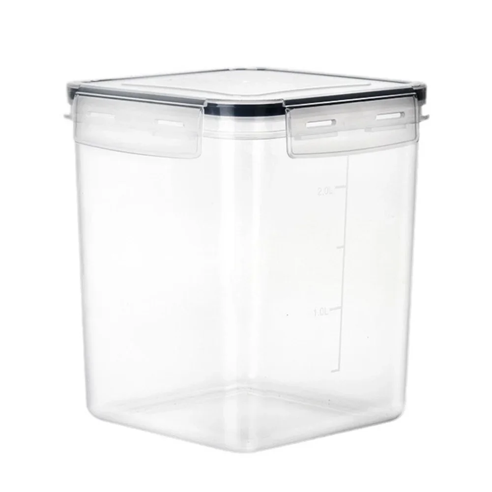 Airtight Food Storage Jars Extra Large Capacity 5 2L Stackable ABS Plastic Lid Perfect For Kitchen Organization